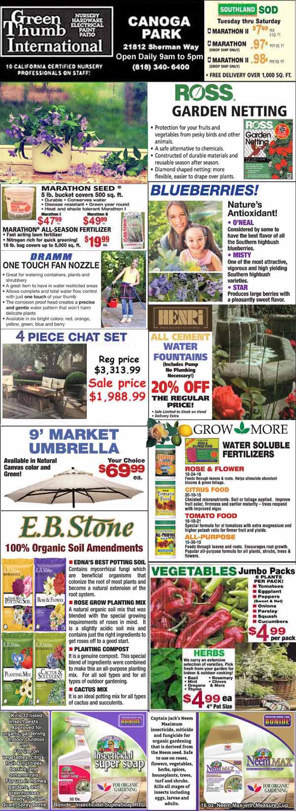 6-16-2022 Ad for Canoga Park - Green Thumb Nursery